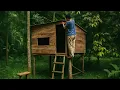 Download Lagu HEAVY RAIN | Spent 24 Hours Building a Treehouse in the Deep Forest