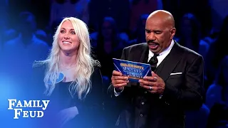 Lacey and Erin Bradshaw play Fast Money Celebrity Family Feud