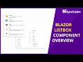 Overview of Blazor ListBox Component
