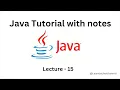 Collection framework Example Parts 2 Lecture 15