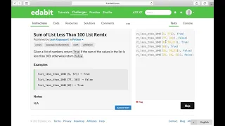 Python Function Sum of List Less Than 100