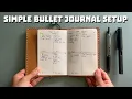 Minimalist Bullet Journal Setup No art all productivity