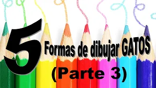 5 formas de dibujar gatos 😻😺 paso a paso 3 | 5 ways to draw cats 😻😺 3