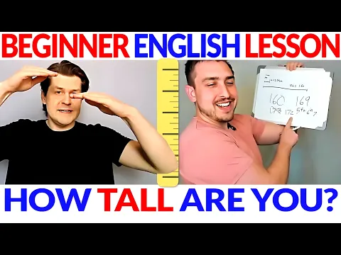 Easy Beginner English Listening Course Lesson: How Tall Are You? 🧍‍♂️📏 English Comprehensible Input