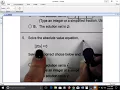 Section 9 2 Homework Solving Absolute Value Equations