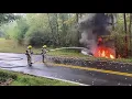 PRE-ARRIVAL Vehicle catches fire after crash on Butler Dairy Road in Chattooga County Georgia