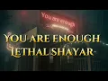 Download Lagu YOU ARE ENOUGH |FT LETHAL SHAYAR |NEW RELEASED HINDI SAD SONG | OFFICIAL VISUALISER |
