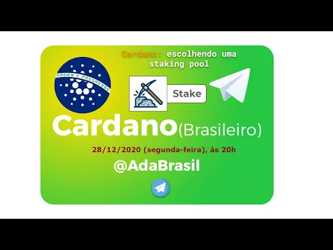 LIVE CARDANO 019 - Cardano: escolhendo uma staking pool 💎⛏