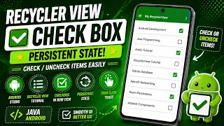 ANDROID - RECYCLERVIEW CHECKBOX TUTORIAL IN JAVA