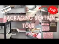 SMALL BUSINESS PACKAGING STATION TOUR AMAZON FINDS FREE packing supplies packaging HACKS
