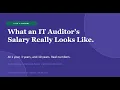IT Auditor Salary at Big 4 vs Industry Year 1 Year 3 and Year 10 Real Numbers