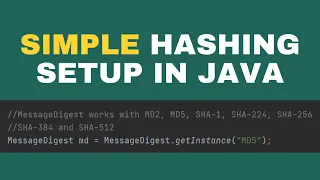 Java - Simple setup for hashing algorithms MD5 SHA-1 and SHA-265