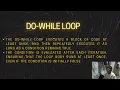 Looping Statements While Loop Do-While part2