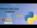 Numeric Data type in python Integer float complex Python in Hindi