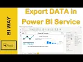 Export data in Power BI Service