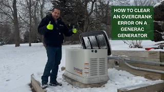 How to Clear an Overcrank 1100 Error on Your Generac Generator