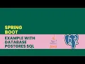 DB Spring Boot With PostgreSQL Database Connection Endpoint Testing Postman