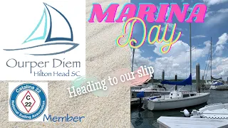 Taking our sailboat (on our Catalina 22) to the marina