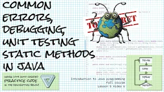 Unit testing and debugging static methods in Java Intro Java course Lesson 5 6