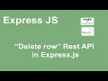 how to create a Rest API to remove a row from MySQL database