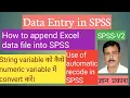 Importing Excel Data into SPSS variable numeric variable