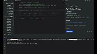 Python Projects - Tip Calculator