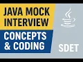Java Mock Interview for SDET Core Java Concepts Coding Questions Explained