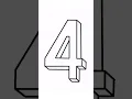 Lagu How To Draw Number, Four 4 In 3D