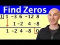 Find Zeros of Polynomial Using Calculator Synthetic Division