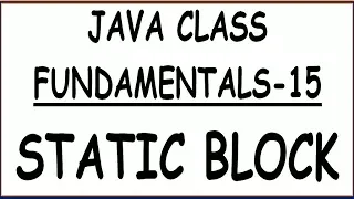 STATIC BLOCK IN JAVA HINDI