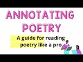 How to Annotate Poetry