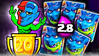DESAFÍO de 20 VICTORIAS en Clash Royale... *MAZO RÁPIDO 2.8*