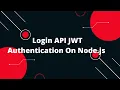JWT Authentication in Node js REST API Login Example JWT nodejs-foundation Nodejs