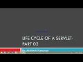 JAVA SERVLET HINDI SERIES LIFE CYCLE OF SERVLET-PART 02