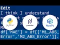 How to calculate Mean Absolute Error MAE and Mean Signed Error MSE using python mat