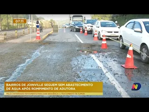 Joinville: Bairros seguem sem abastecimento de água após o rompimento de adutora