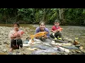 how to catch giant river fish to sell at the market -grow flowers, eat fruit with two small children