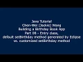 Java Tutorial Birt ay Book App 08