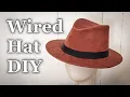 Make Style Hat with Wired Structure AT HOME Adopted From Buckram Hat Technique