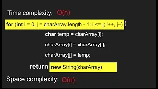 String reverse O n simple Java code
