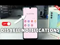 Galaxy A16 How to Disable Notifications for a Secure Folder Android