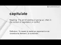 capitulate Meaning
