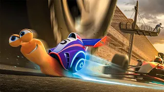 حلزون بطيء جدا بيكتشف انة بقا عندة سرعة البرق فبيقرر يدخل أكبر سباق سيارات في العالم ملخص فيلم 