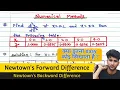 Numerical methods Newtown s Forward Difference and Newtown s Backward Difference BCA CSIT