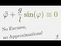 Exact Solution of the Nonlinear Pendulum No Approximations engis gtfo