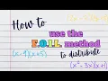 Mastering the FOIL Method How to Multiply Two Binomials