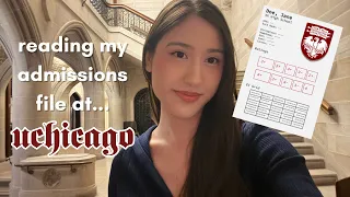 Reading my UChicago admissions file college admission advice what colleges look for