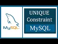 Unique Constraint in MySQL Amit Thinks