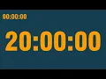 20 hour timer play at 0 5x speed with end alarm time elapsed and progress bar