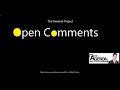 Open Comments - The Agenda